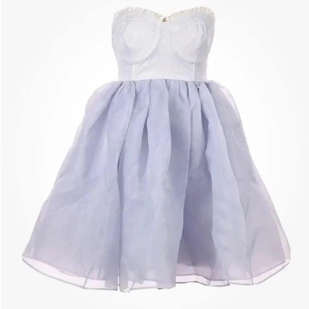 5X Selkie Roccoco Corset Dress in Baby Pinstripe